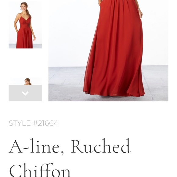 Mori Lee Bridesmaid Dress Cabernet Style 21664 - Picture 12 of 12